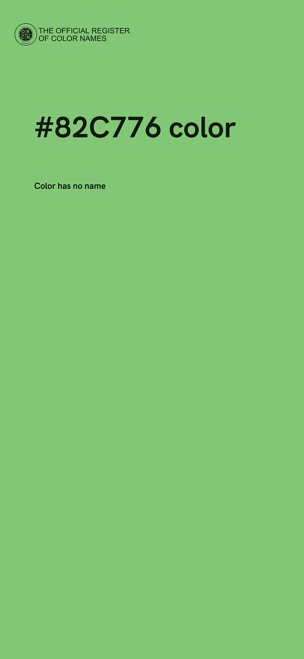 #82C776 color image