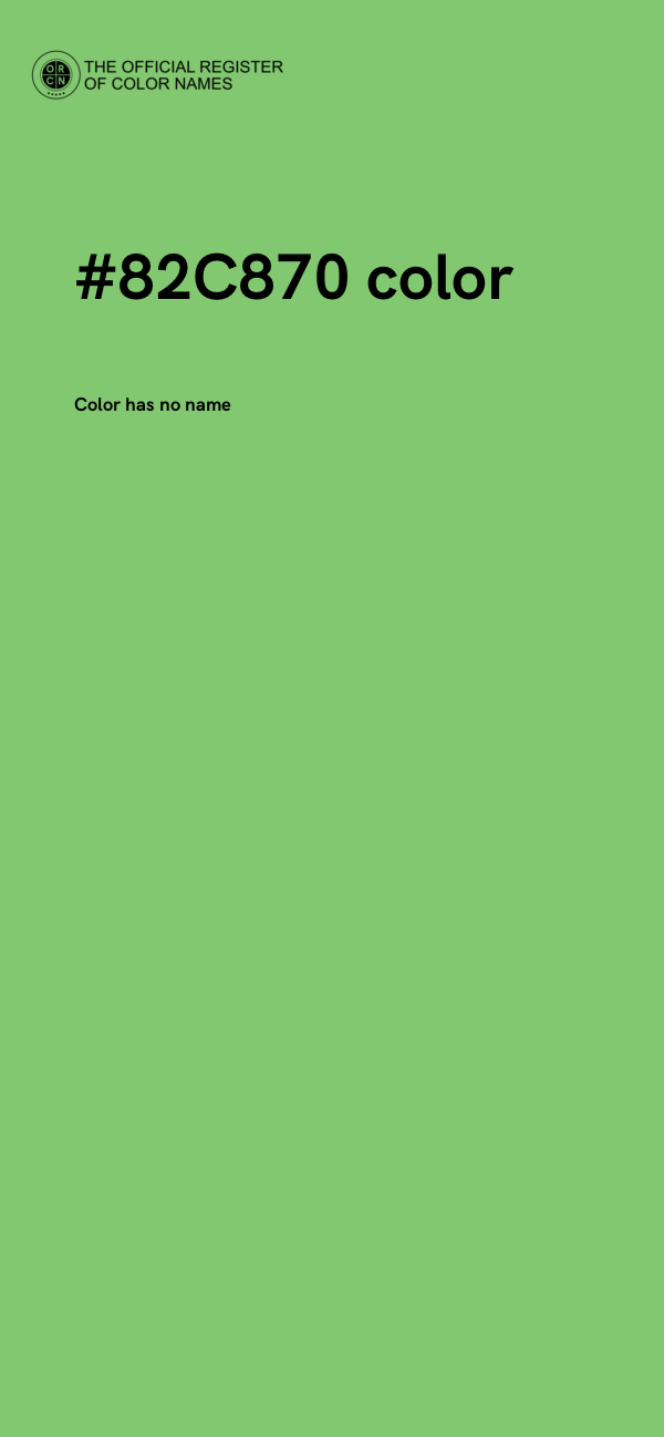 #82C870 color image