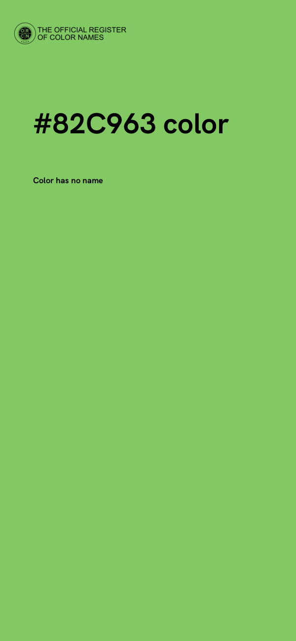 #82C963 color image