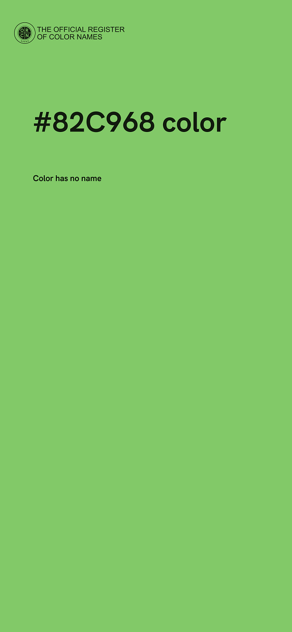#82C968 color image