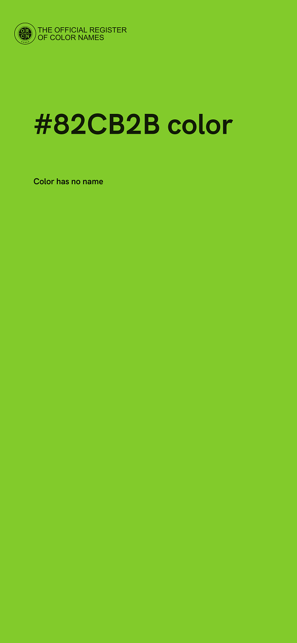 #82CB2B color image