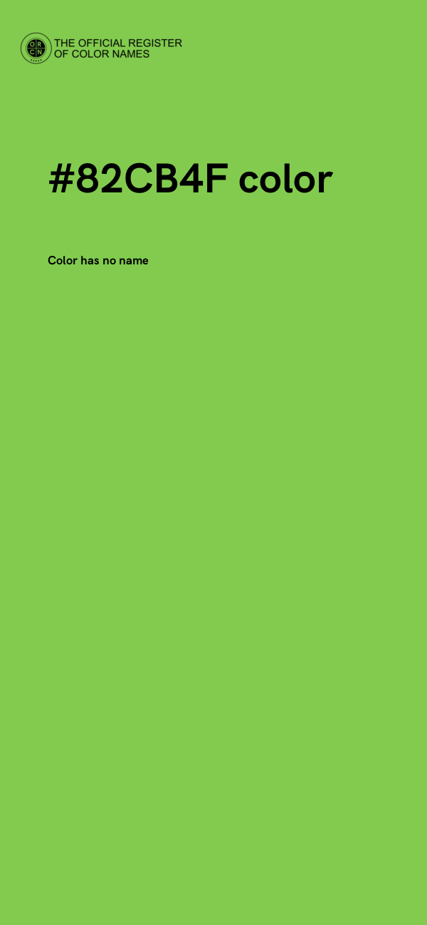 #82CB4F color image