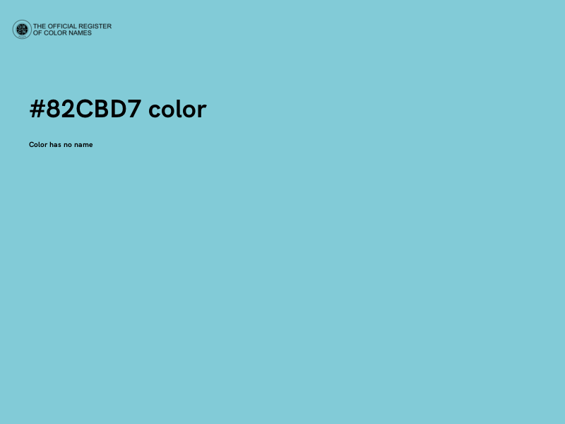 #82CBD7 color image