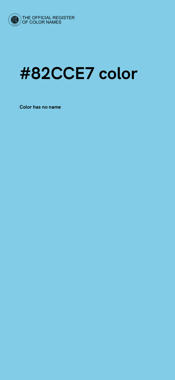 #82CCE7 color image