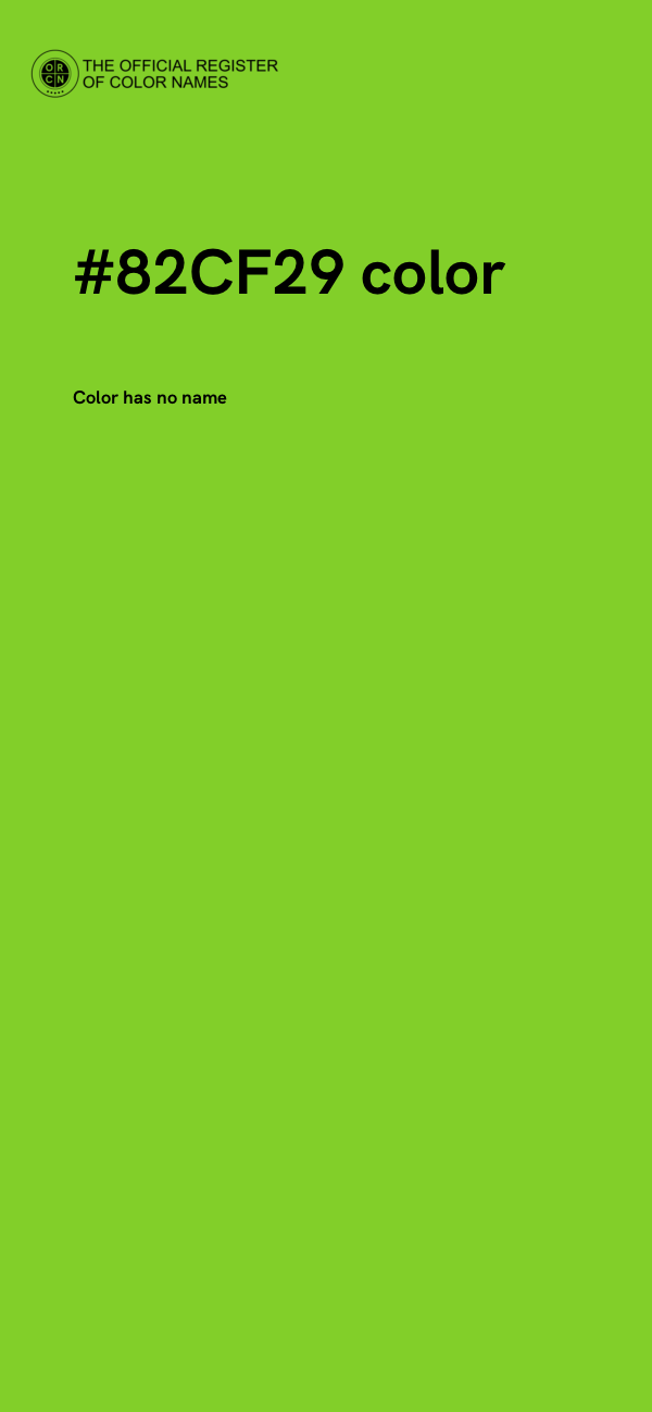 #82CF29 color image