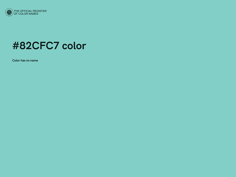 #82CFC7 color image