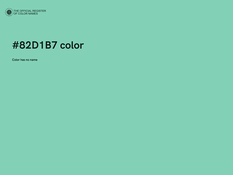 #82D1B7 color image