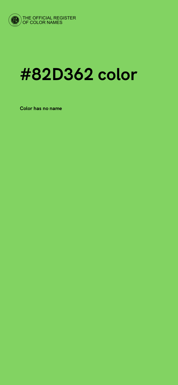 #82D362 color image