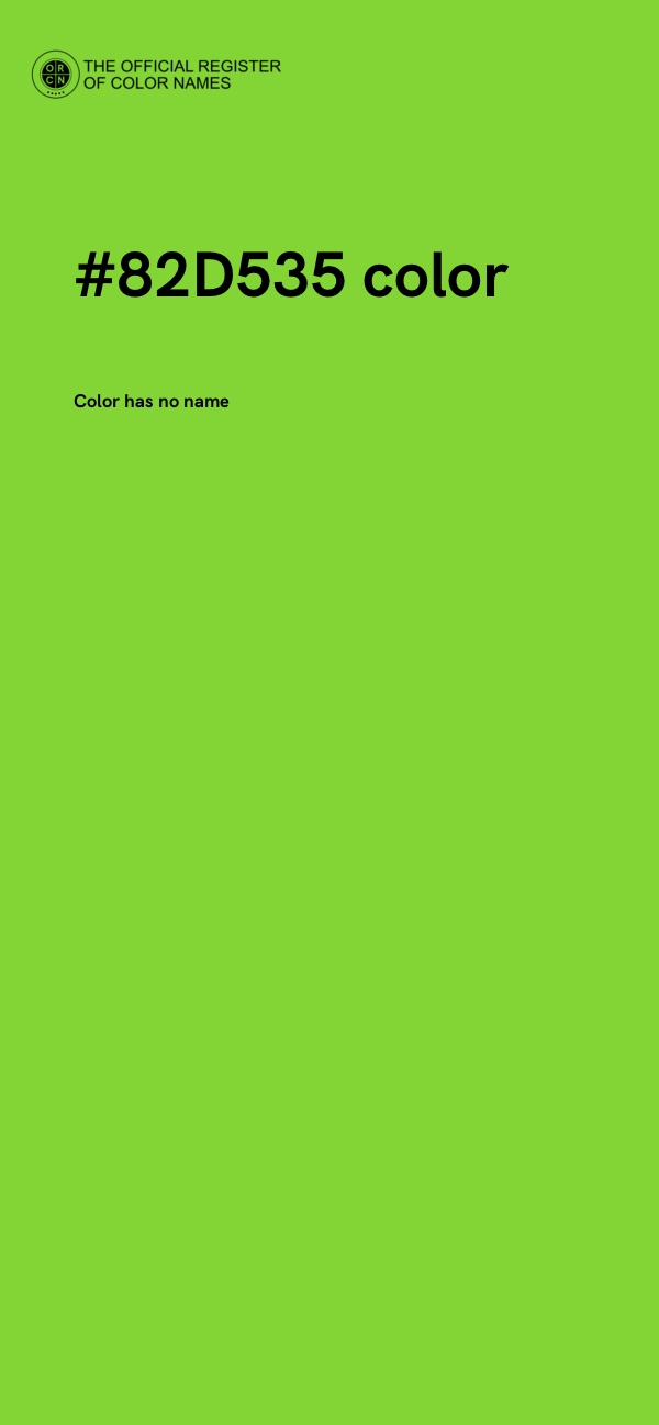 #82D535 color image