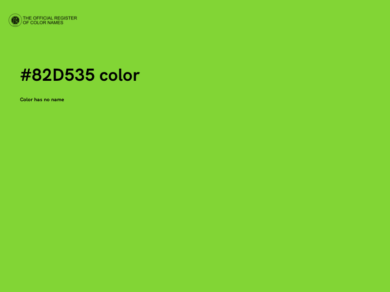 #82D535 color image