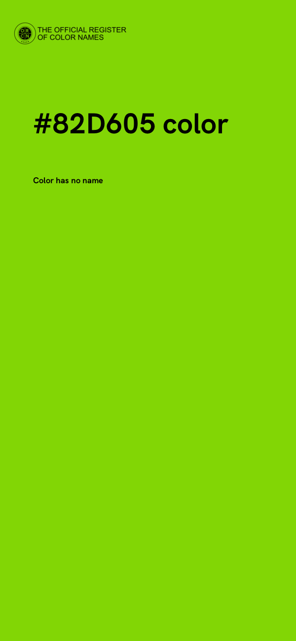 #82D605 color image