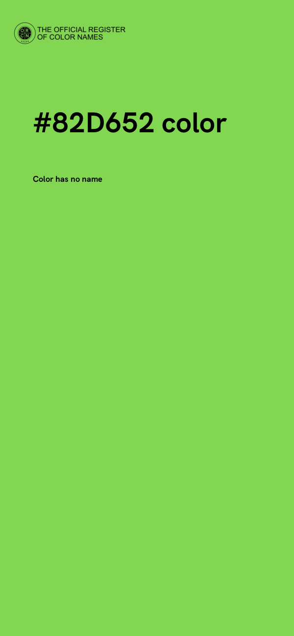 #82D652 color image