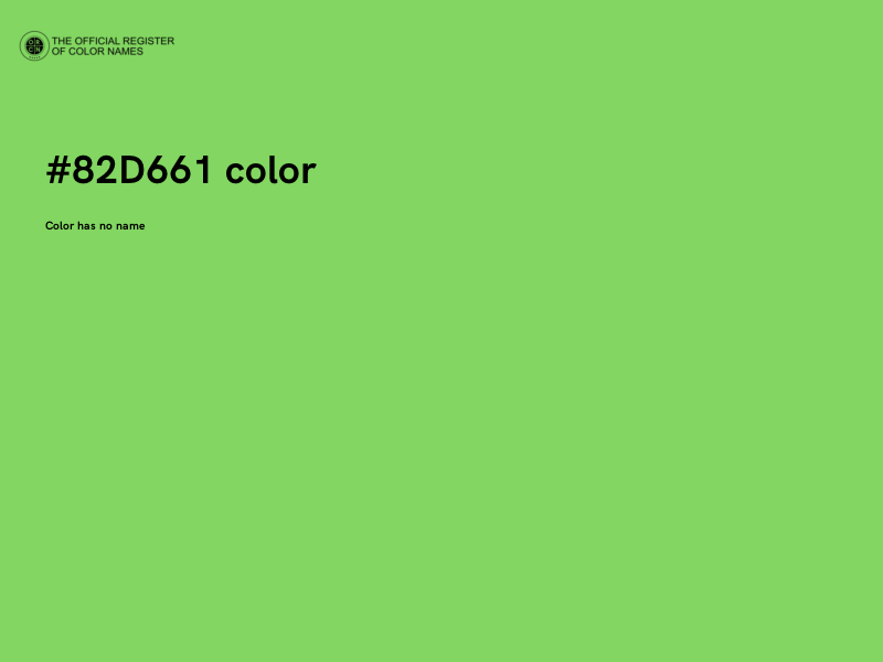 #82D661 color image