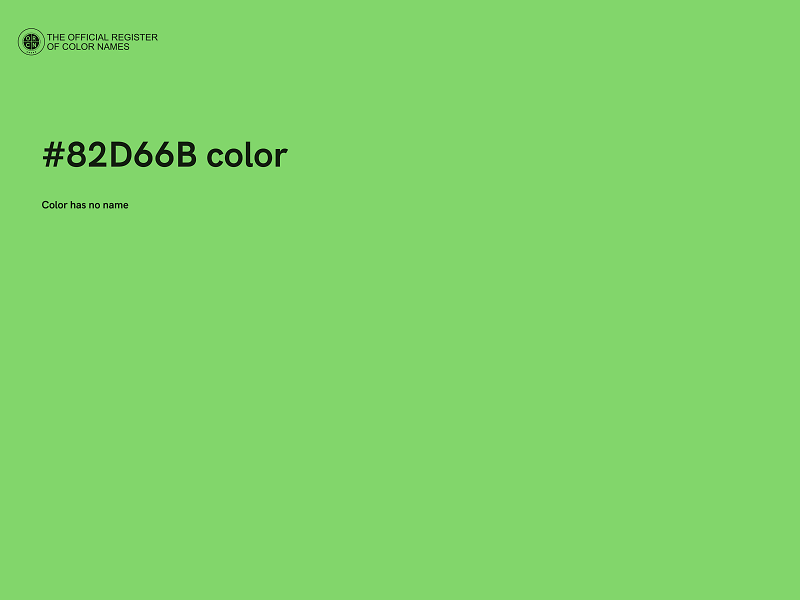 #82D66B color image