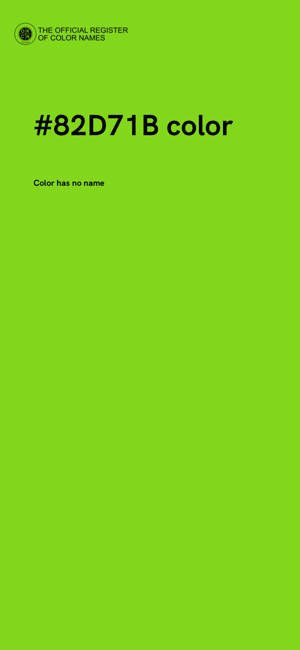 #82D71B color image