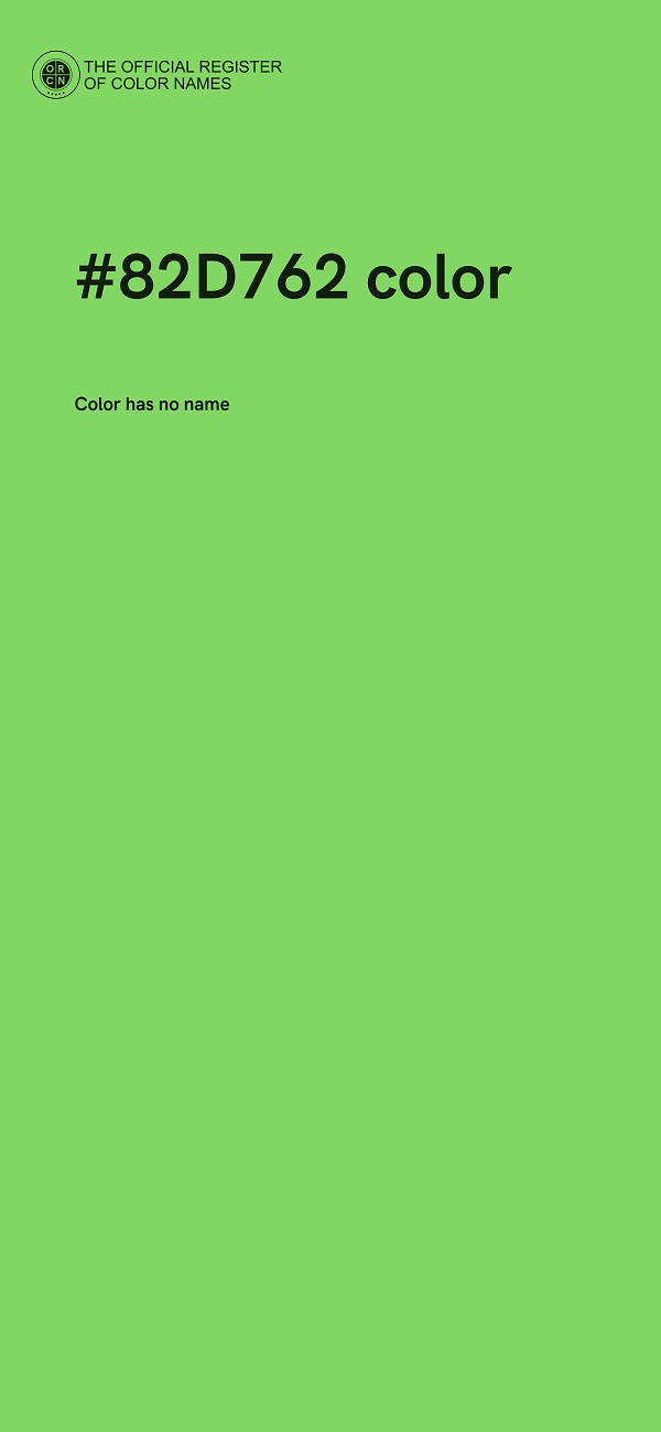 #82D762 color image