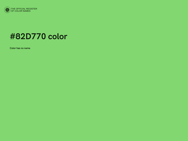 #82D770 color image