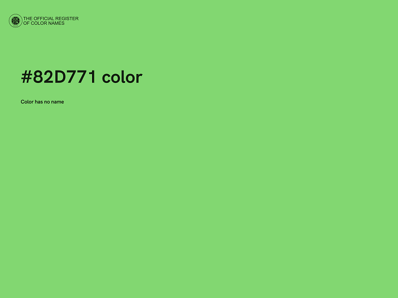 #82D771 color image