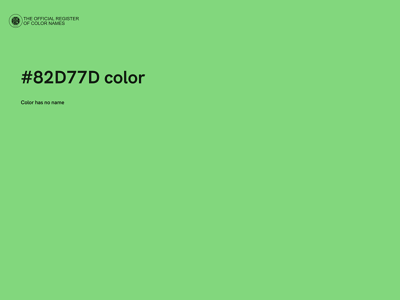 #82D77D color image