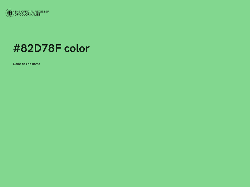 #82D78F color image