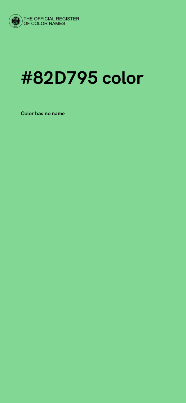 #82D795 color image
