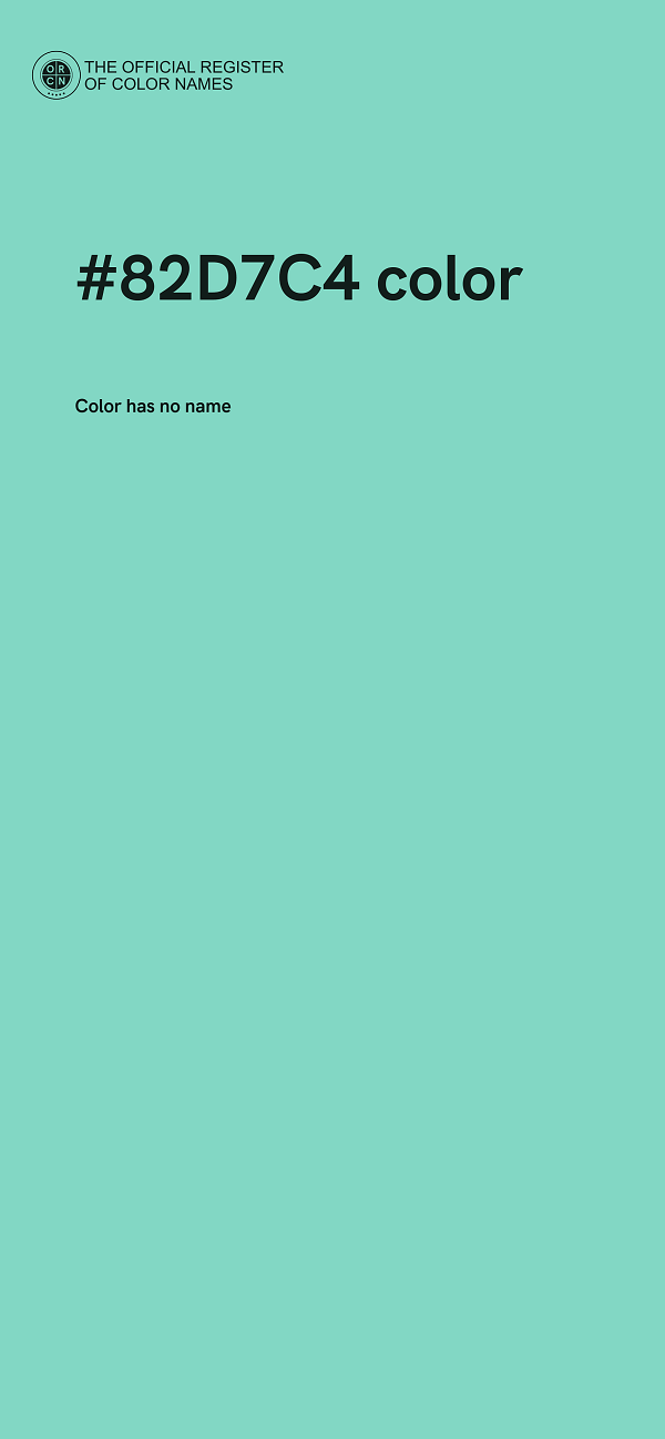 #82D7C4 color image