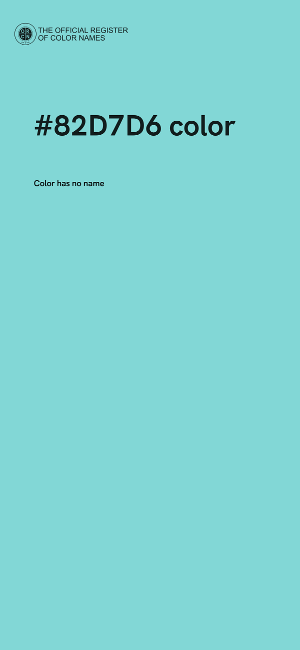 #82D7D6 color image
