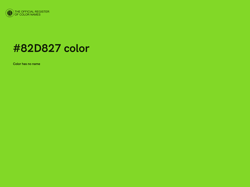 #82D827 color image