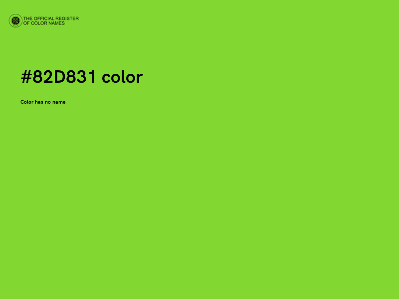 #82D831 color image
