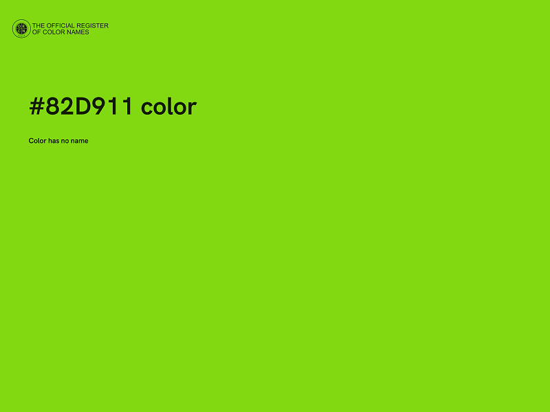 #82D911 color image