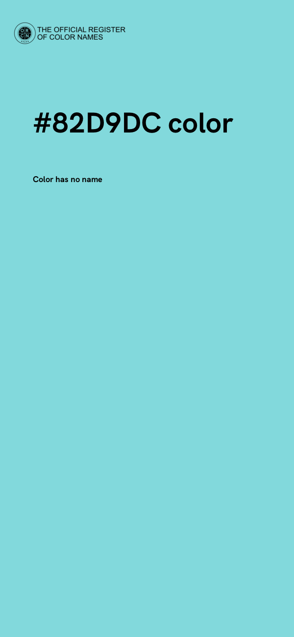 #82D9DC color image