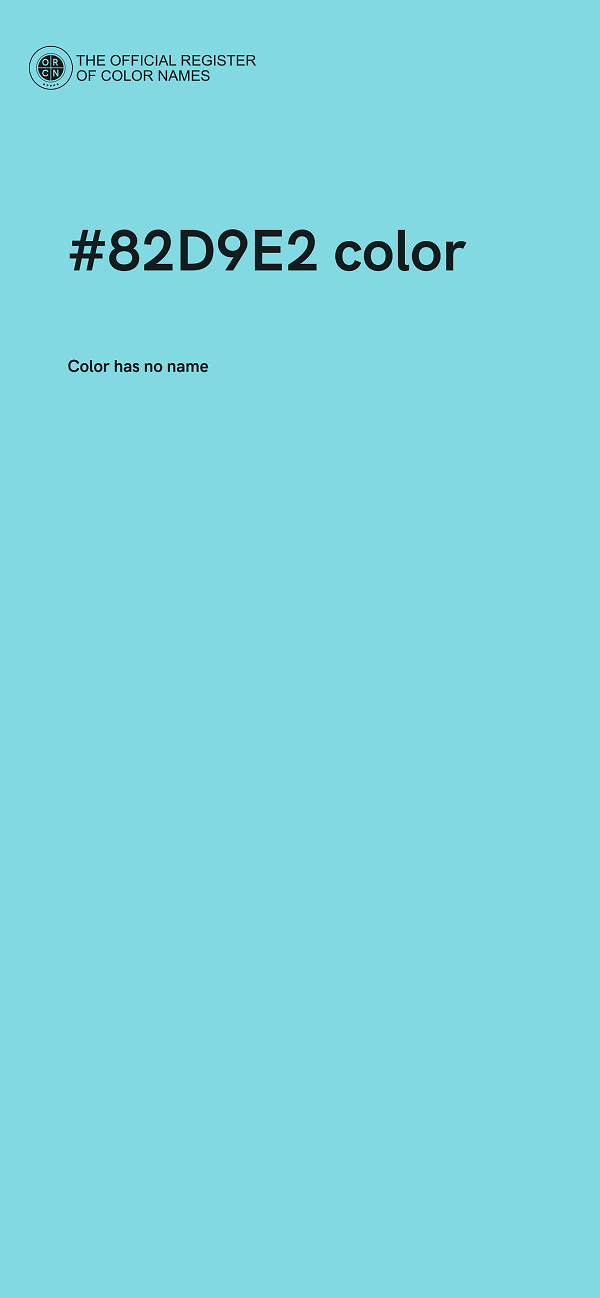 #82D9E2 color image