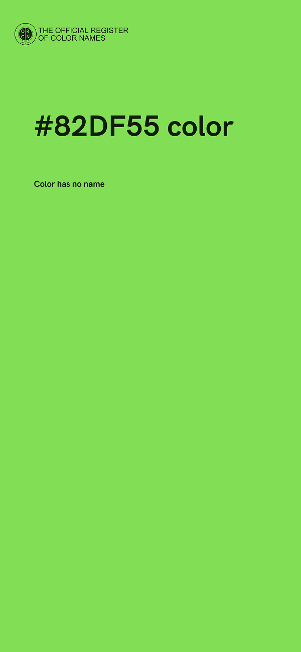 #82DF55 color image