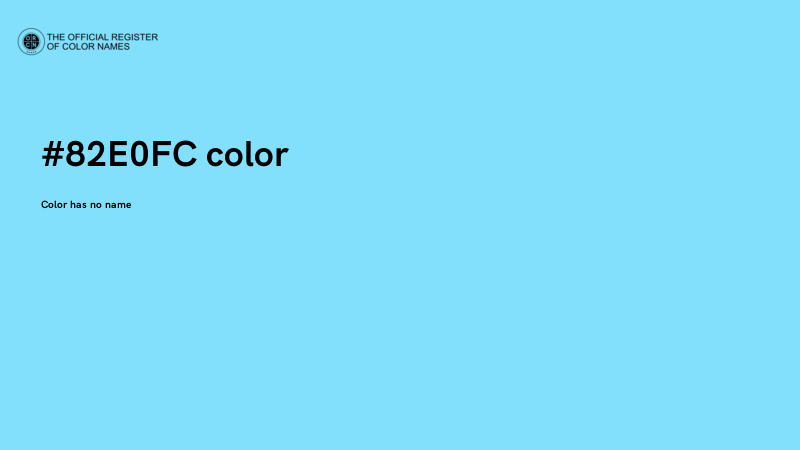 #82E0FC color image