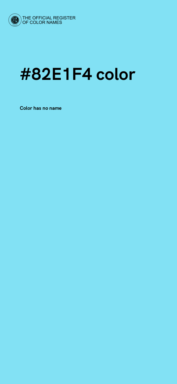 #82E1F4 color image