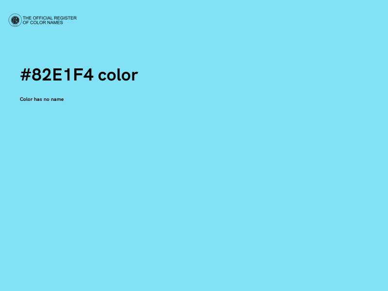 #82E1F4 color image