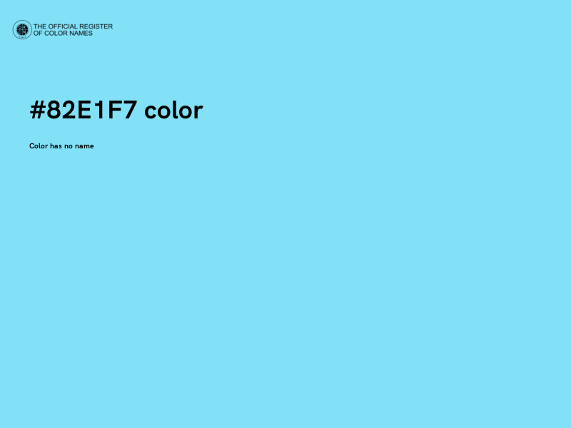 #82E1F7 color image