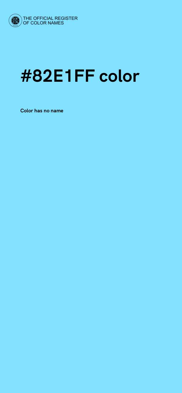 #82E1FF color image