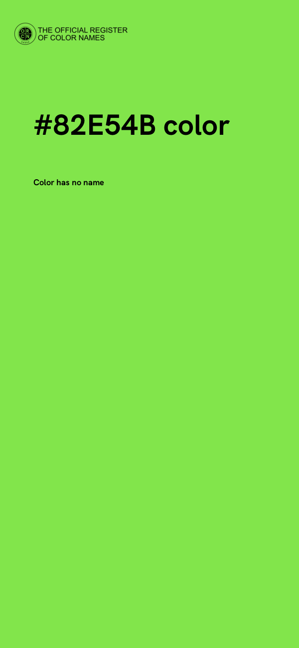 #82E54B color image