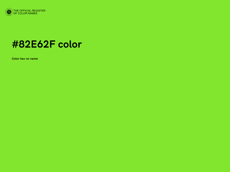 #82E62F color image