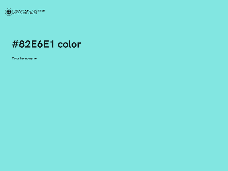 #82E6E1 color image