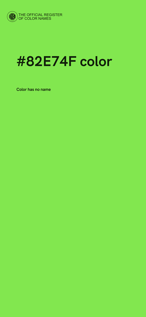 #82E74F color image