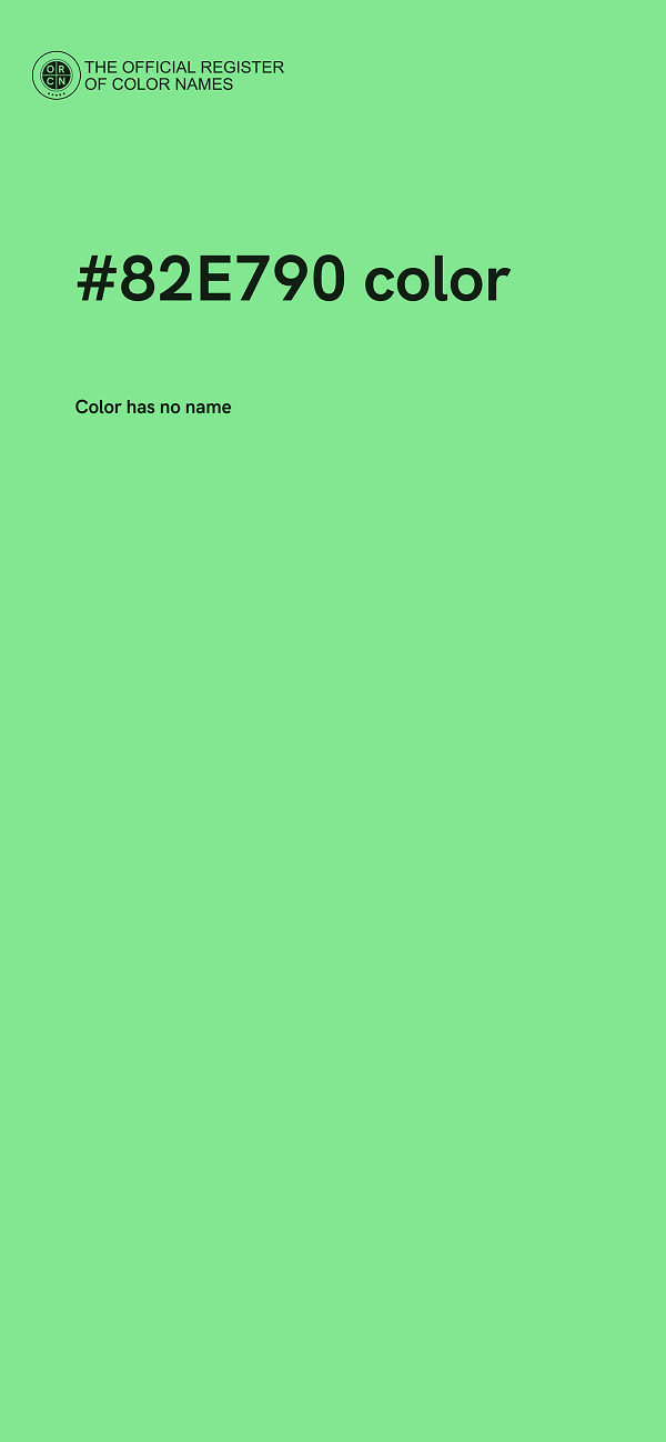 #82E790 color image