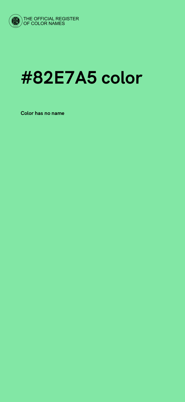 #82E7A5 color image