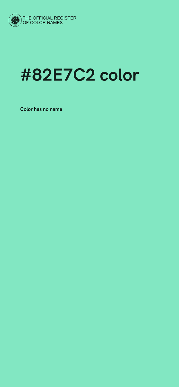 #82E7C2 color image