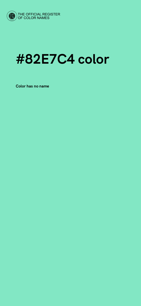#82E7C4 color image