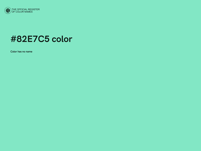 #82E7C5 color image