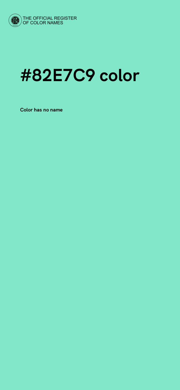 #82E7C9 color image