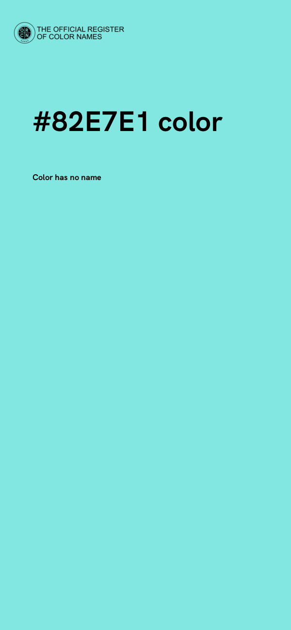 #82E7E1 color image