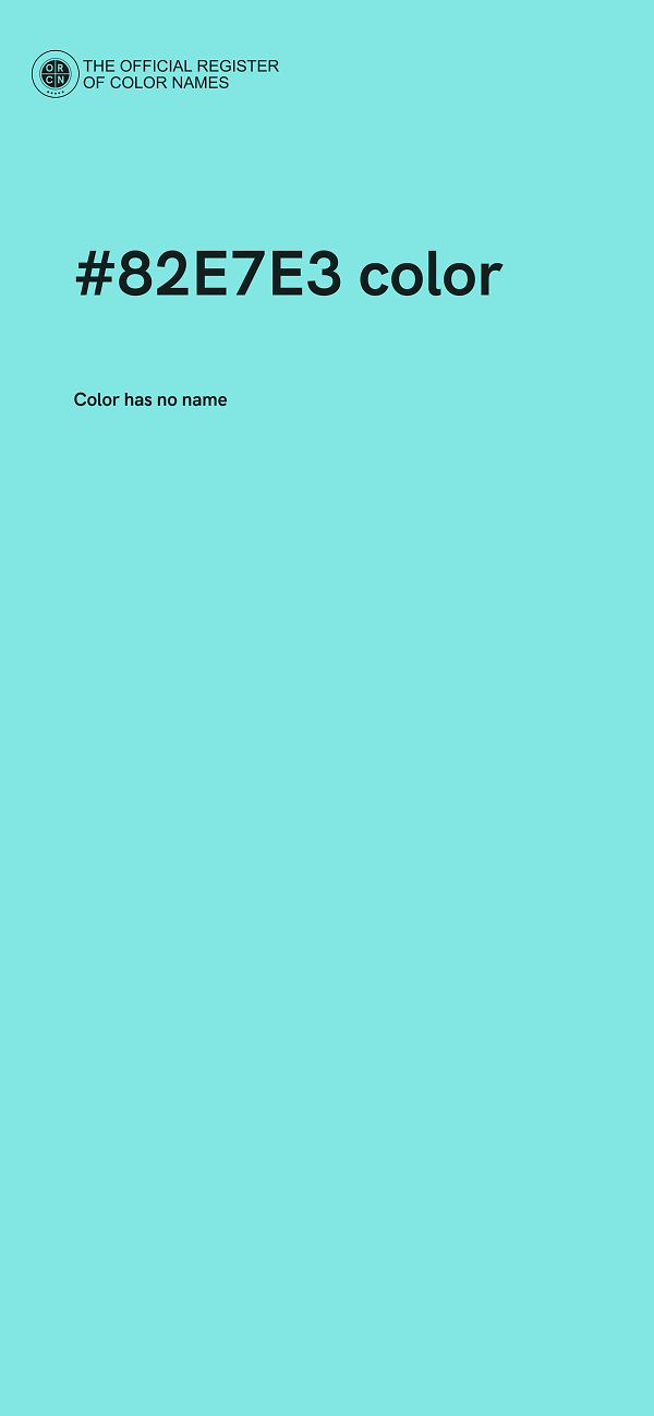 #82E7E3 color image